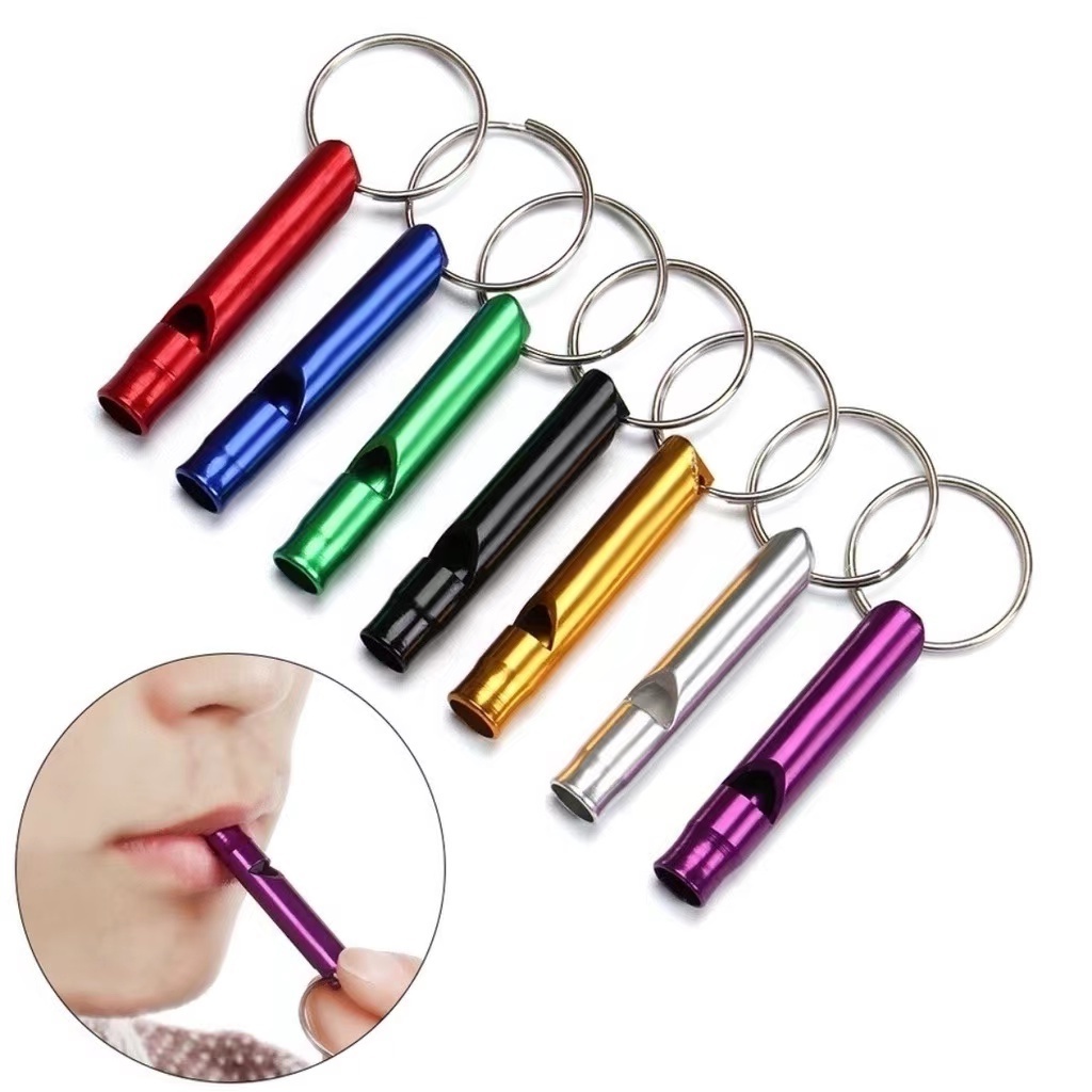 Sobrevivência 3pcsApito De / Kit De Emergência / Acampamento / Compasso / Fogo / Ferramenta Para Ambientes Externos/(Liga De Alumínio Tamanho Pequeno Edc Apito De Sobrevivência Emergência Esporte Ao Ar Livre) (Mini Chaveiro Apitos)