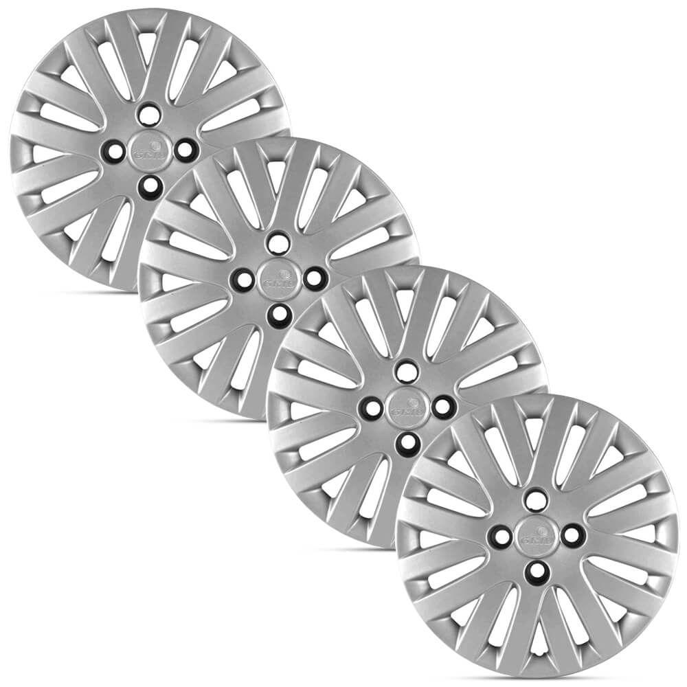 Jogo 4 Calota Original Gol G5 Voyage Saveiro Prata Aro 14 Grid em Oferta na Shopee