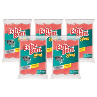 Kit Esponja Dupla Face Sfreg EsfreBom Bettanin 10 Unidades