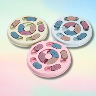 Brinquedo Interativo Comedouro Jogo Redondo para Cachorro Cães Pet Anti-Stress Petisqueira Puzzle em Oferta na Shopee