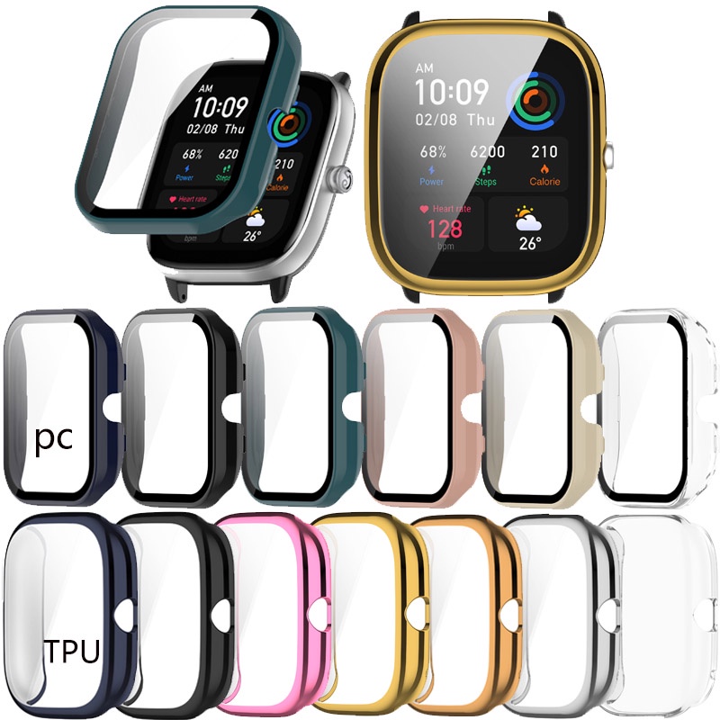 Para O Amazfit GTS 4 Mini PC Vidro Temperado Protetor De Tela De Smartwatch Relógio Inteligente TPU Bumper Shell em Oferta na Shopee