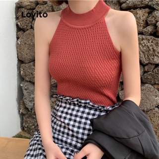 Lovito Blusa Elegantee Lisa Sem Ombros Casual Curta L17X300 (Branco/Vermelho/Preto)