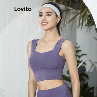 Lovito Sutiã Esportivo À Prova De Choque L02038 (Roxo/Preto/Azul/Rosa)