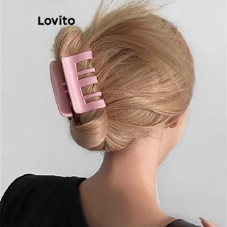 Lovito Grampos De Cabelo Básicos Lisos Casuais Para Mulheres LFA08065 (Rosa Claro/Rosa Enevoado/Rosa)