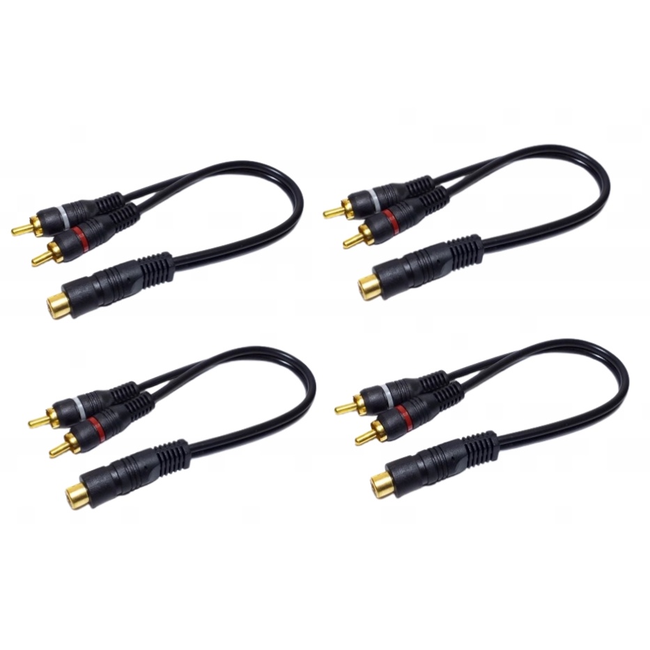 Kit 4 Cabos Automotivo Y 2 Machos 1 Fêmea Pontas Blindadas