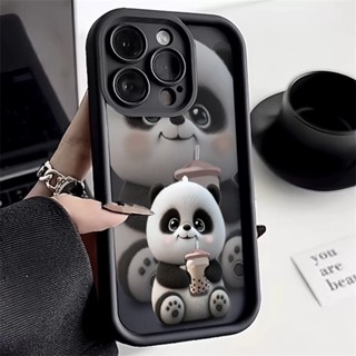 Para Redmi 12 Caixa De Cartoon Panda Bonitinho Beba Leite Chá Xiaomi Nota 12 11 13 Pro Plus Turbo 11S 10S 10 9 12C 10C 13C Capa À Prova De Choque