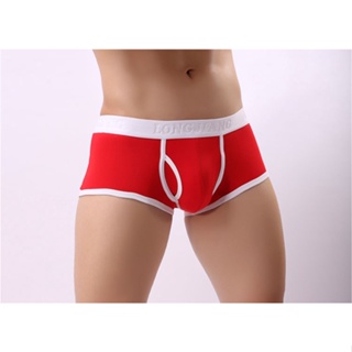 (Estoque pronto)Atacado Nova Roupa íntima masculina Sexy Boxer Briefs de cintura média respirável U-Convex Boxer Briefs em Oferta na Shopee