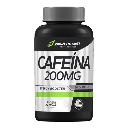 Cafeína 200mg Energy Booster 30 Cápsulas Bodyaction