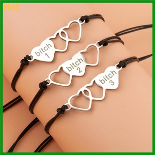 Conjunto De 3 Peças Quentes Bracelete Trançado De Correspondência Para Melhor Amiga Casal Homens Adolescentes Meninas Amizade Jóias