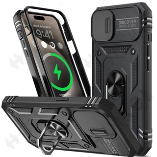 Capa Para iPhone 15 14 13 12 11 ProMax XR 8 7 Plus Proteção Da Armadura De Grau Militar De Câmera 360 Graus Rotate Armor em Oferta na Shopee