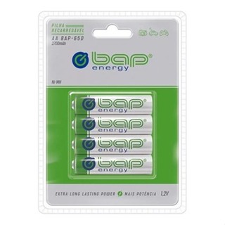 Pilha Recarregável Aa Bap-650-b C/4 Un 2700mah Bap-650