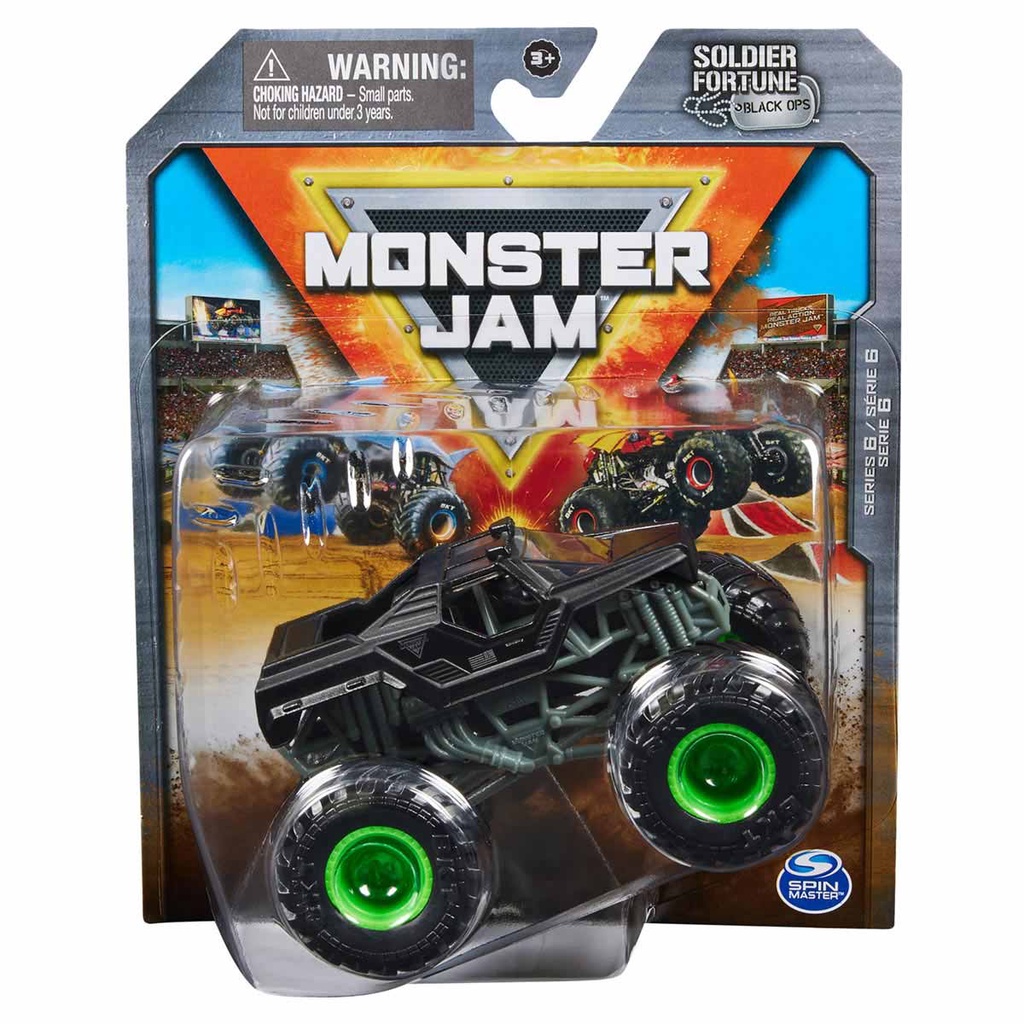 Carrinho Monster Jam 1:64 - Soldier Fortune Black Ops - Mom & Baby