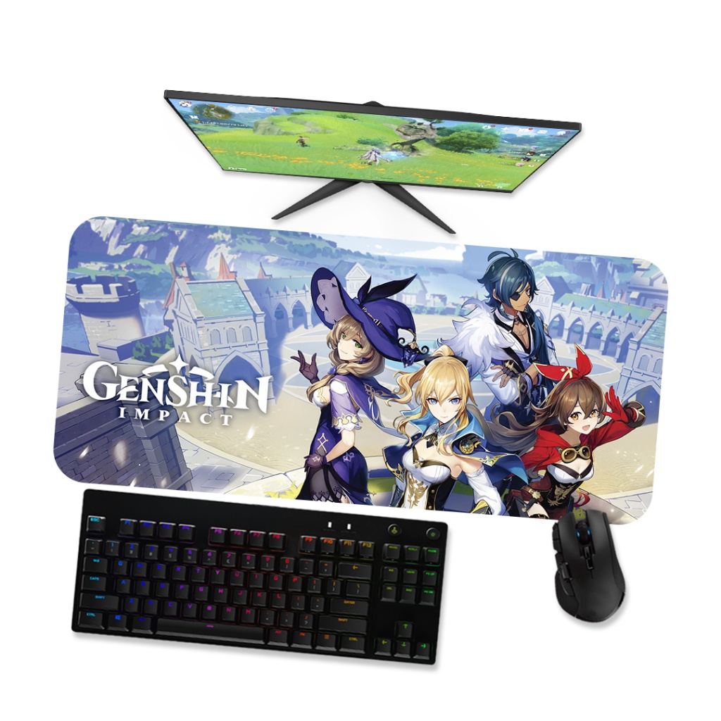 Mouse Pad Gamer Grande Genshin Impact 1 90x40 80x40 60x40 70x30 45x40