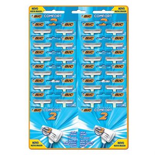 Aparelho de Barbear Bic Confort Twin 2 Lâminas com 24un