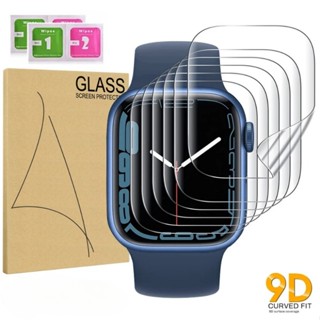 Protetor De Tela Filme Transparente De Proteção Total Para Relógio Apple ultra 2 49mm 42mm 45mm 41mm 40mm 44mm 38mm Hidrogel Macio iWatch Série 9 8 7 6 SE 4 3 Não Vidro