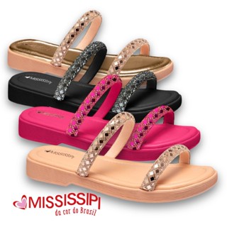 Sandalia Mississipi Original Sandalia Rasteira Feminina Flatform Slide Rasteirinha Conforto Lancamento Casual Dia A Dia Fashion