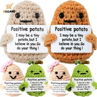 Mini Batata De Energia Positiva Com Cartão Emocional Pepino Fofo Crochê Bonecas De Tricotar Brinquedos De Aniversário Para Crianças