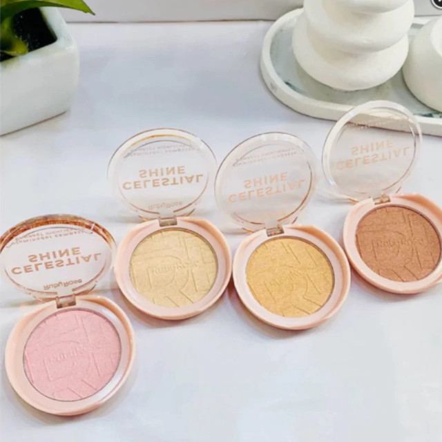Iluminador Celestial Shine Linha Rosa Ruby Rose em Oferta na Shopee