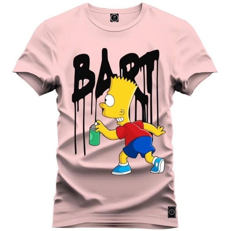 camiseta  unissex Bart Simpson pichando malha 100%algodao