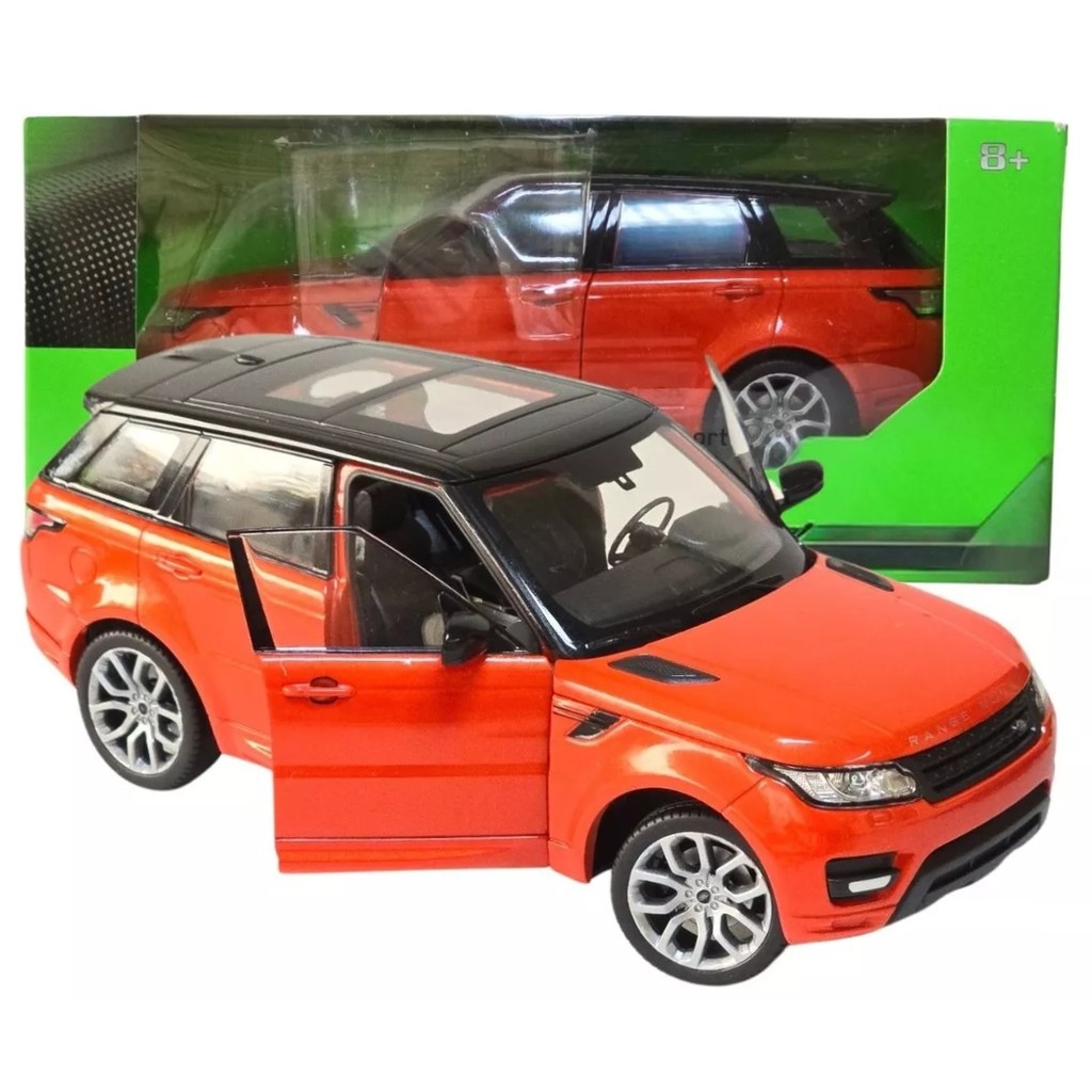 Miniatura Carro SUV Land Rover Range Rover Sport - Laranja - 1:24 WELLY