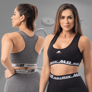 Kit 2 Tops Elastico Exposto Academia Topper Nadador em Oferta na Shopee