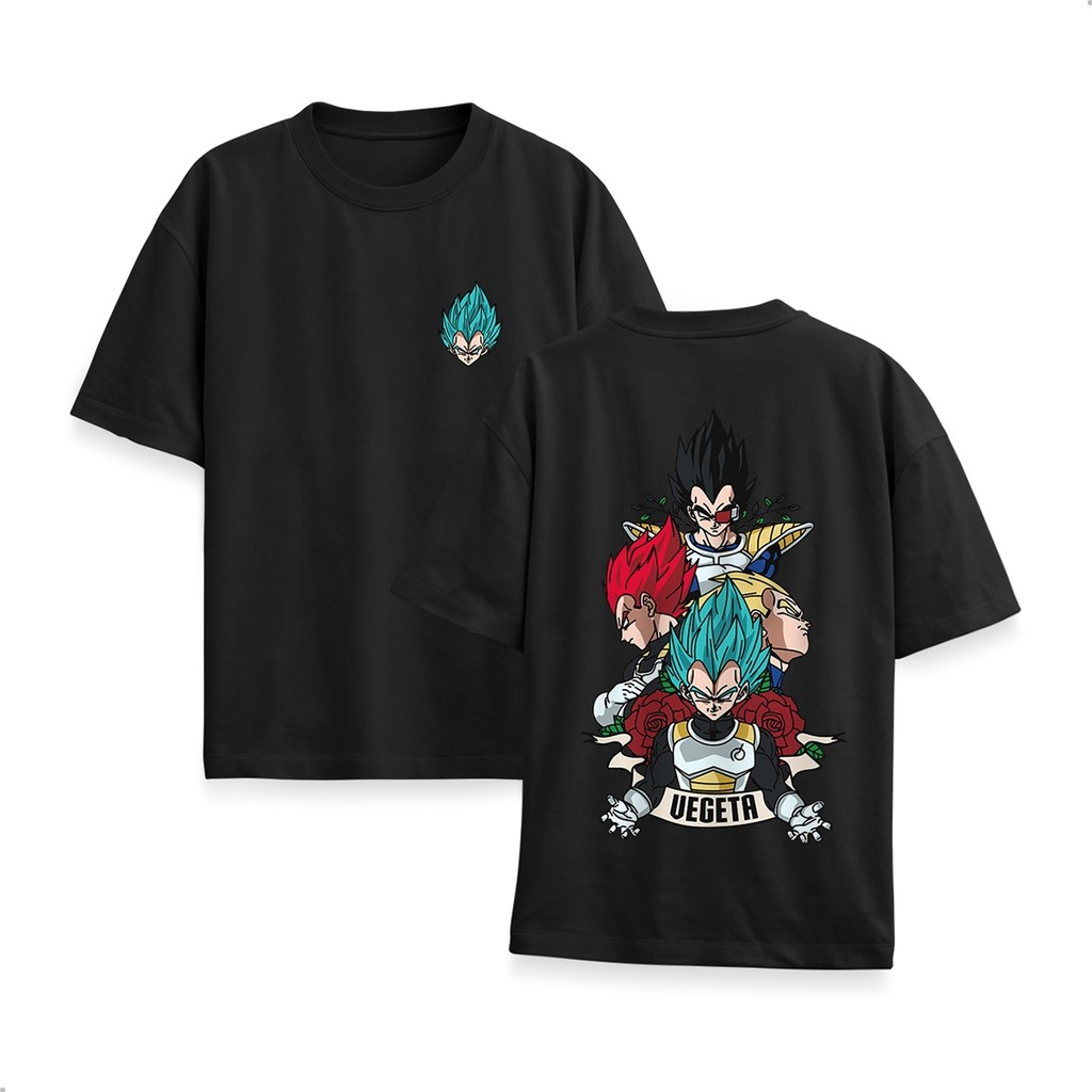Camiseta Masculina 100% Algodão Estampada Dragon Ball Z Vegeta