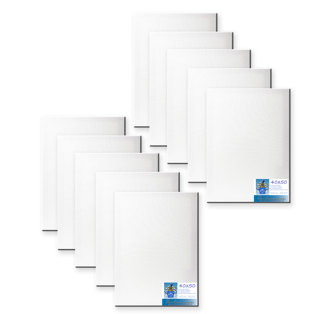 Kit 10 Telas De Pintura 40x50 Prontas Para Uso 100% Algodão