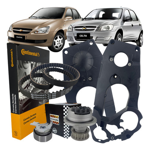 Kit Correia Tensor Bomba D'agua e Capa de Proteção - GM Celta 1.0 1.4 (Todos os modelos e anos). em Oferta na Shopee