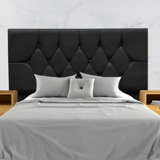 Cabeceira Cama Box Estofada Solteirão 100 Cm Suede Madri Preto em Oferta na Shopee