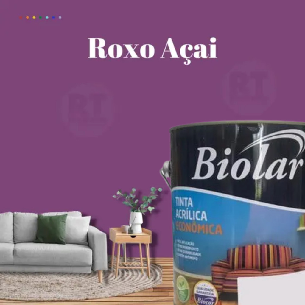 Tinta Acrílica Roxo Açai 3,6L Profissional Otimo Rendimento