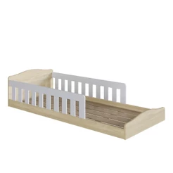 Cama Montessoriana Infantil de Chão com Cercado Linha Encanto Araguaia/Branco - Completa Móveis