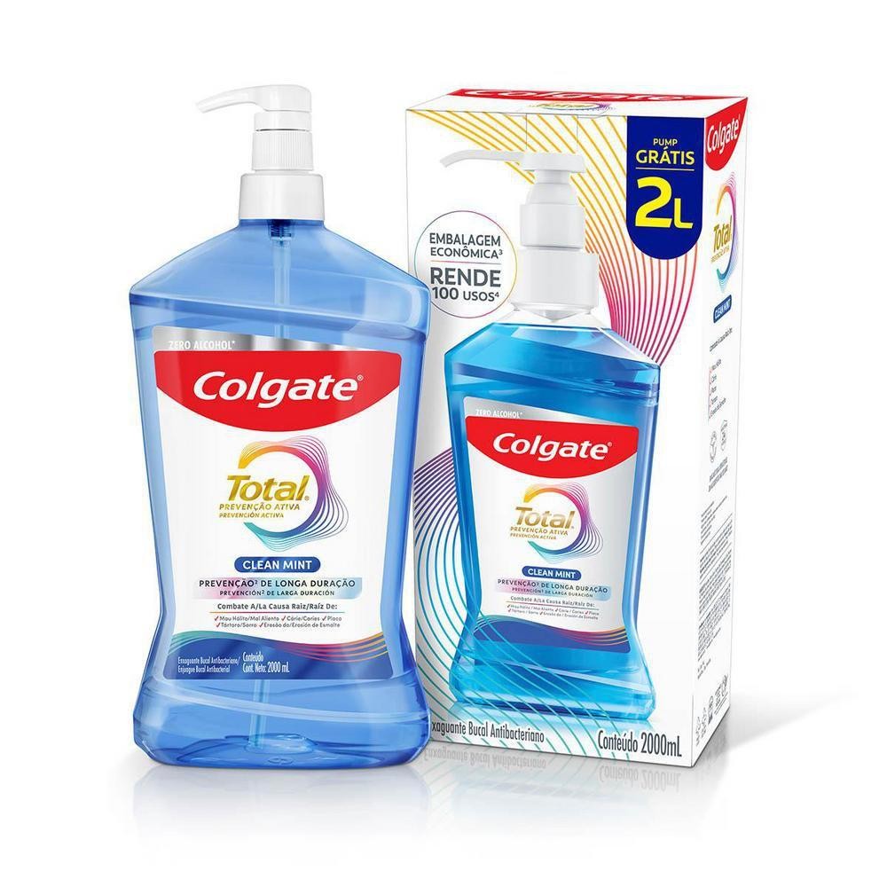 Enxaguante Bucal Colgate Total Clean Mint 2l em Oferta na Shopee