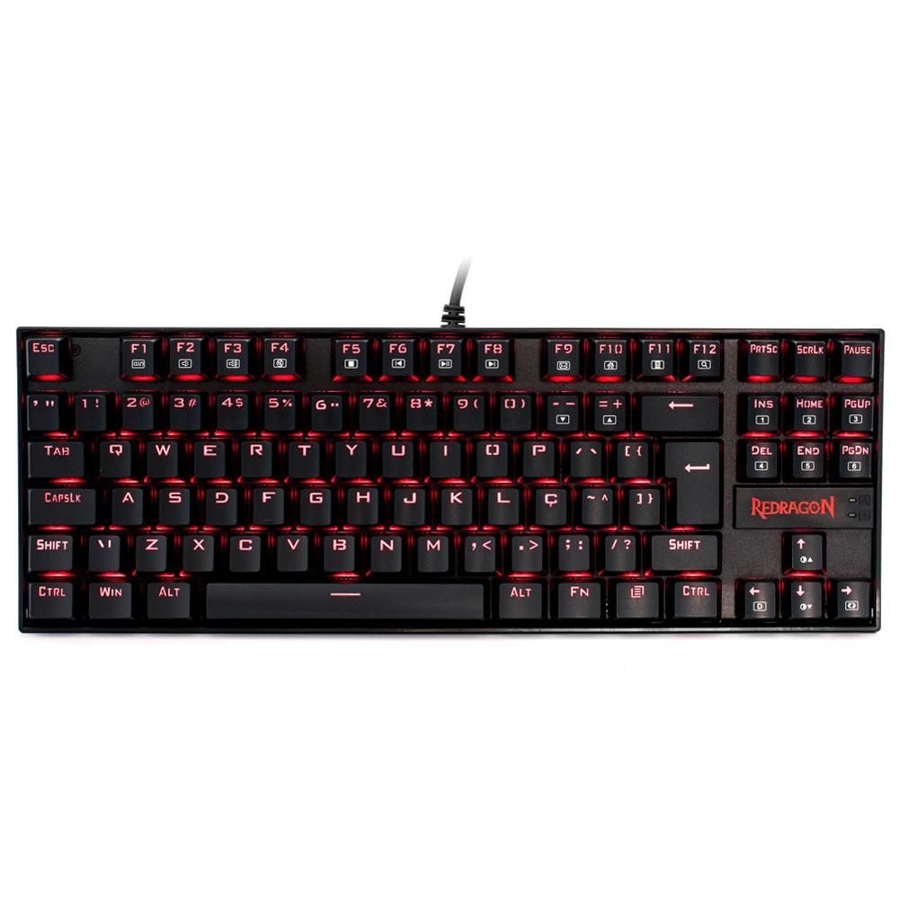 TECLADO MECANICO USB GAMER KUMARA SWITCH OUTEMU BLUE REDRAGON K552-2 PRETO