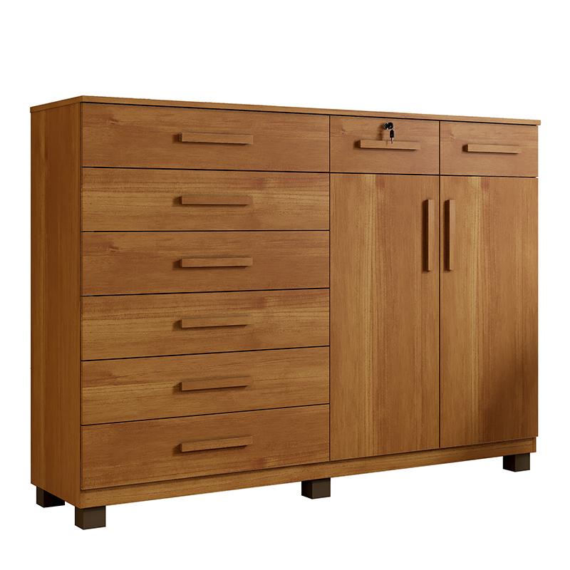 Comoda New Triunfo Quarto com 8 Gavetas e 2 Portas em Oferta na Shopee