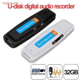 [largeloohb] Mini Disco U Recarregável Gravador De Voz Profissional Em Plástico Suporte Portátil Cartão TF Pen Drive De Áudio Digital USB WAV