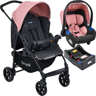 Carrinho Travel System Cz/Rosa  Base - Burigotto em Oferta na Shopee