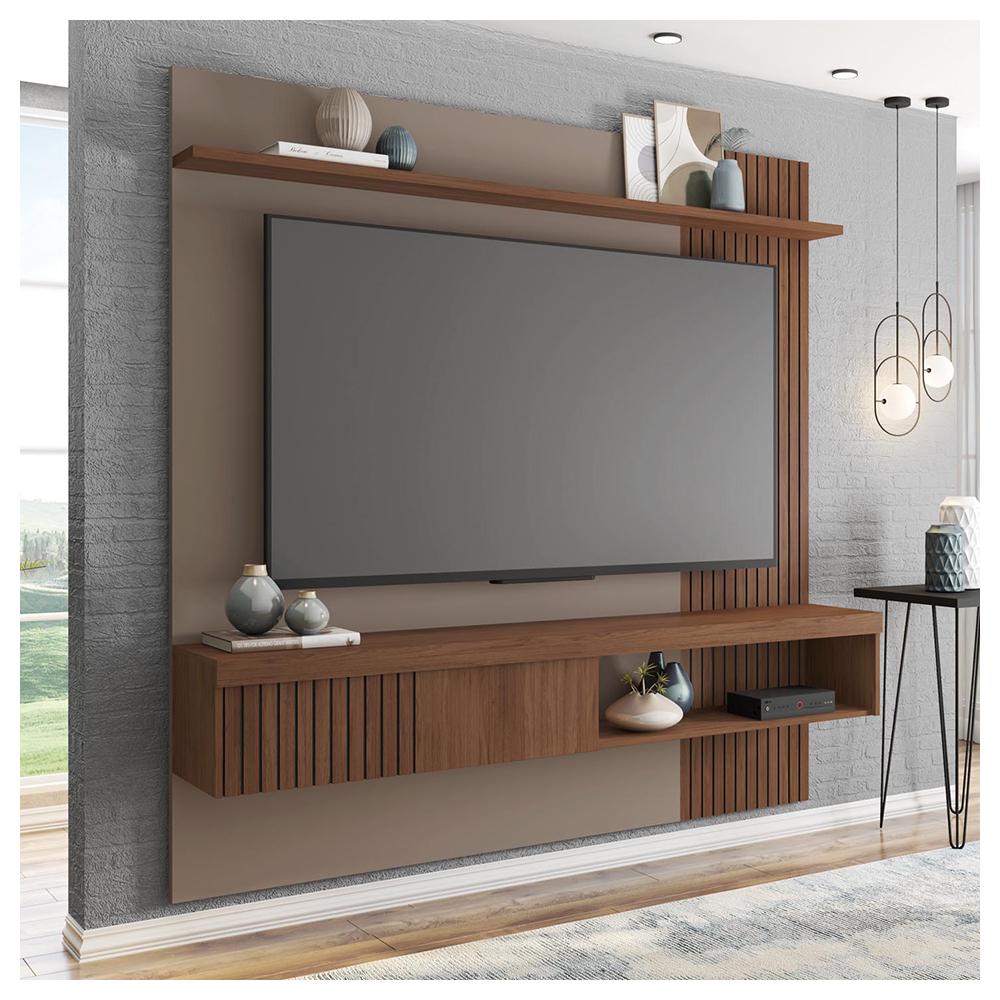 Painel Para Tv Até 65 Polegadas Marrom Moon Caemmun em Oferta na Shopee