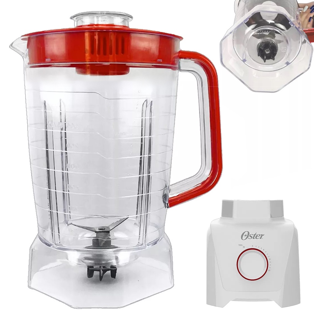 Copo Liquidificador Oster Power 1100 Full OLIQ605 Vermelho