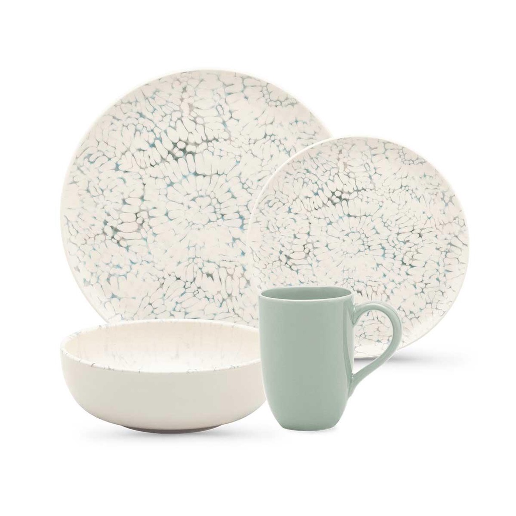 Aparelho de Jantar e Lanche 16 Peças Oxford Flat Tie-Dye em Oferta na Shopee