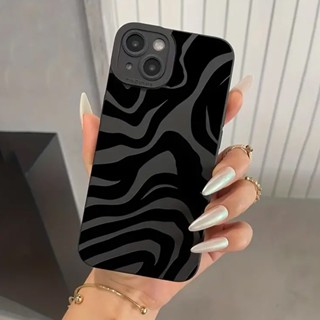 Padrão De Onda Impressão Capa De Silicone Preta Para Telefone Samsung Galaxy A13 A14 A23 A33 A53 A73 A51 A71 A32 A52 A52S A72 A34 A54 Protetora