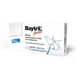 Baytril Flavour Cães e Gatos Elanco 50mg em Oferta na Shopee