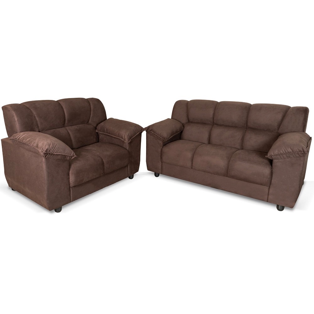 Conjunto de Sofá 2 e 3 Lugares Hellen Aguaia em Oferta na Shopee