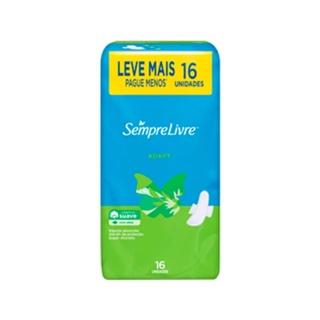 Absorvente Sempre Livre Especial com Abas Suave c/16un em Oferta na Shopee