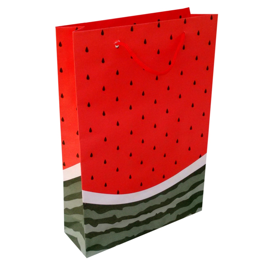 Sacolas De Papel Melancia Magali 25x17x6cm 10u a 50u Para Lembrancinha De Aniversário Surpresa Presente Bolsa Festa em Oferta na Shopee
