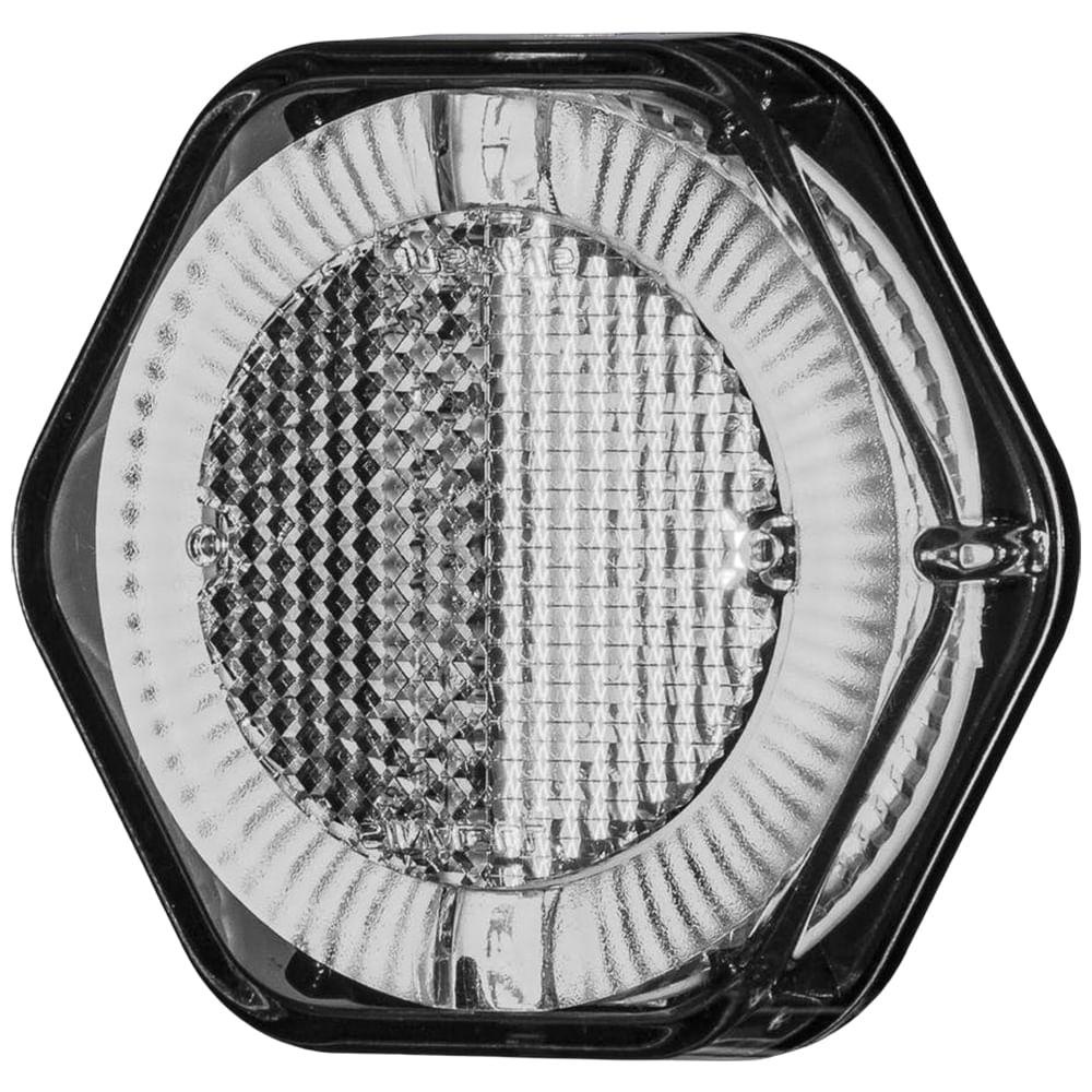 Lanterna Lateral Led Cristal 12/24V C/Guia de Luz P/Caminhão