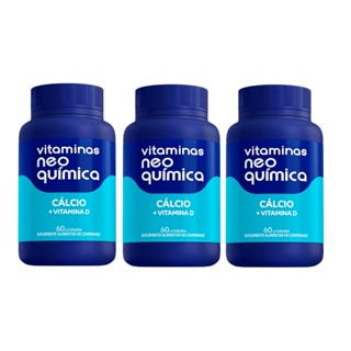 Kit 3 Cálcio + Vitamina D 60 Cápsulas - Neo Química