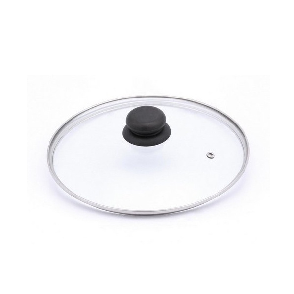 JOGO 5 TAMPAS DE VIDRO PARA PANELA N°14 COM POMEL 14 CM