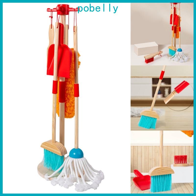 Ferramentas De Limpeza Do Modelo Pob Toy Meninas Mop Dustpan Cosplay Toddler Favor