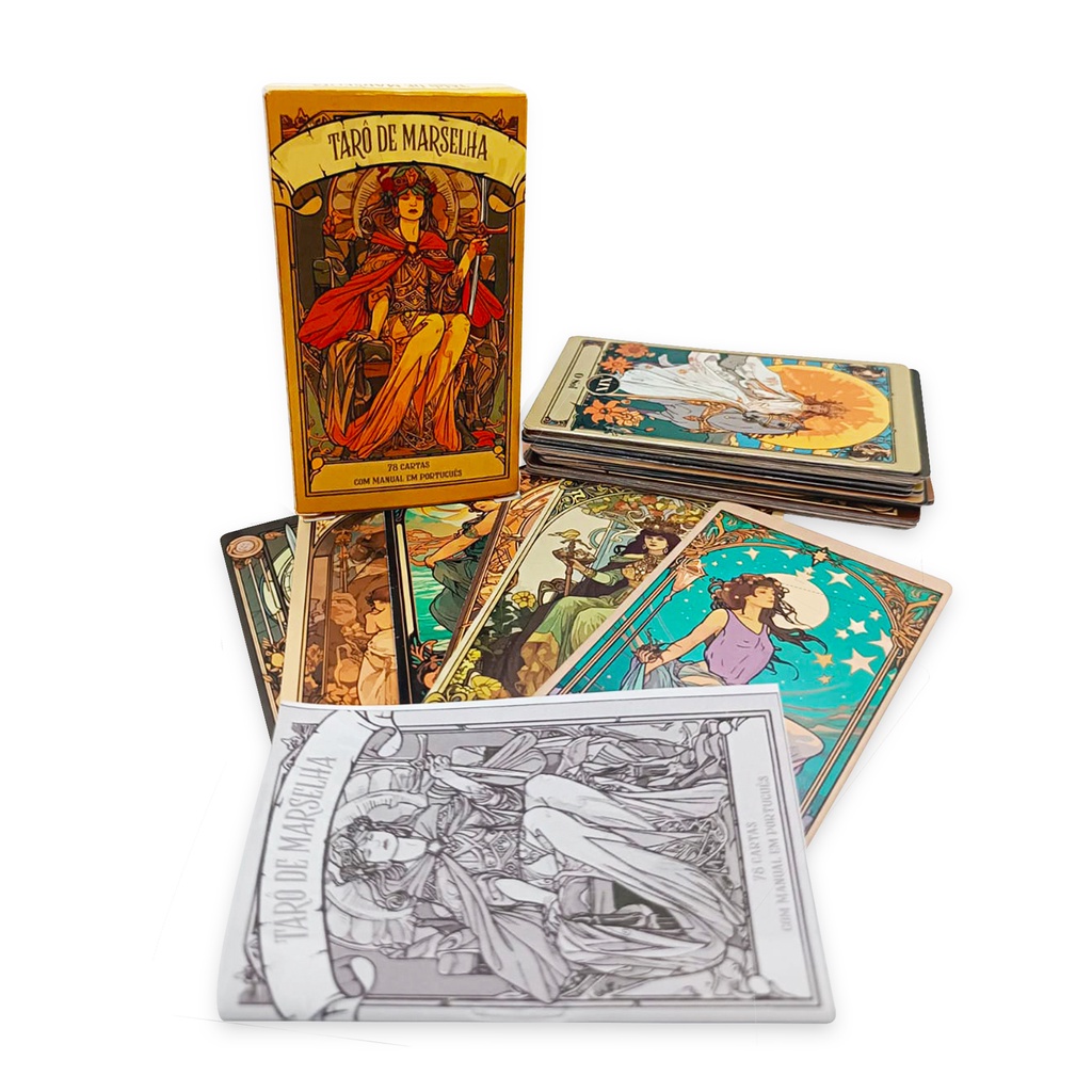 Tarô de Marselha 78 Cartas Alta Qualidade Com Manual