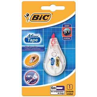 Corretivo em fita Mini Tape 5mmx6 metros com 1 unidade Bic